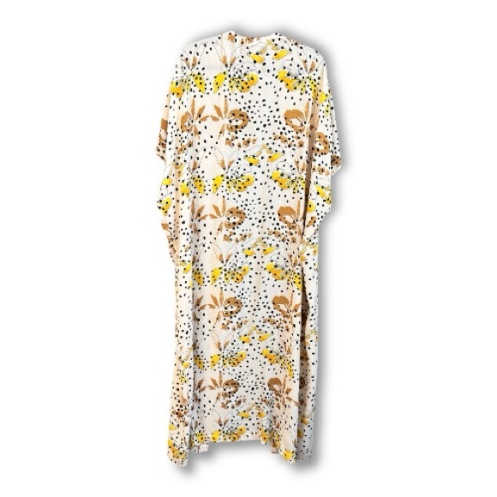 Anthropologie x Bel Kazan Yellow Handprinted Floral Sadie Duster Kimono NWOT - Picture 9 of 10